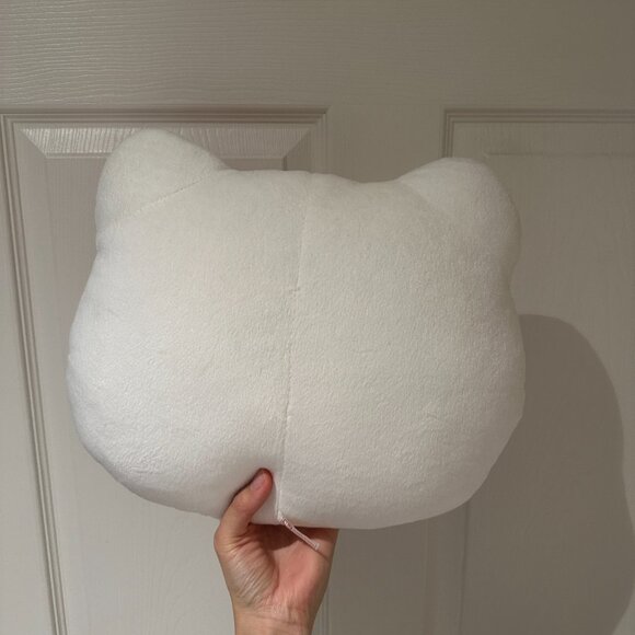 Sanrio 2000 Hello Kitty Pillow Plush Head Stuffed Black Pink Bow Soft Cushion - Picture 2 of 6